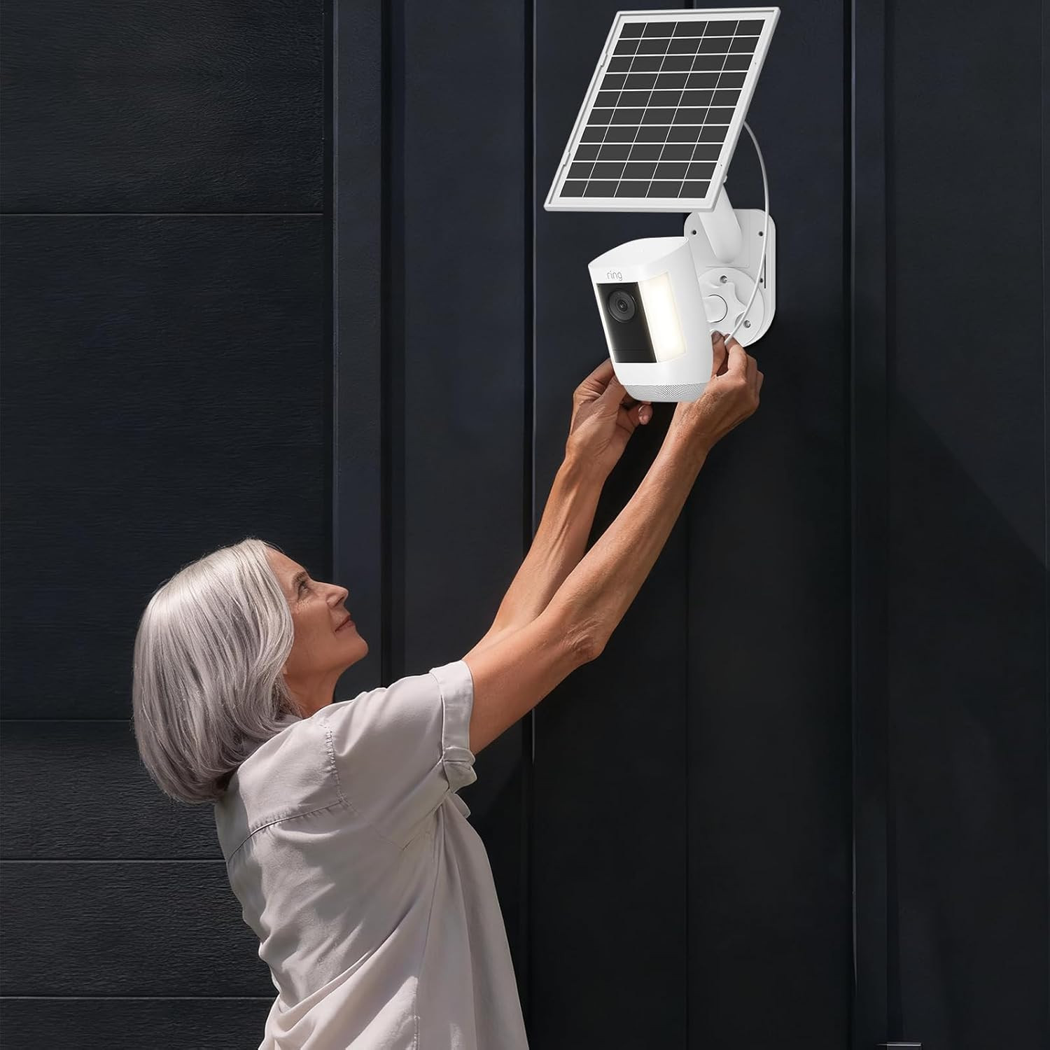 Solar Panel and 2-In-1 Wall Mount for Ring Cam, 6W Solar Charger Compatible w…