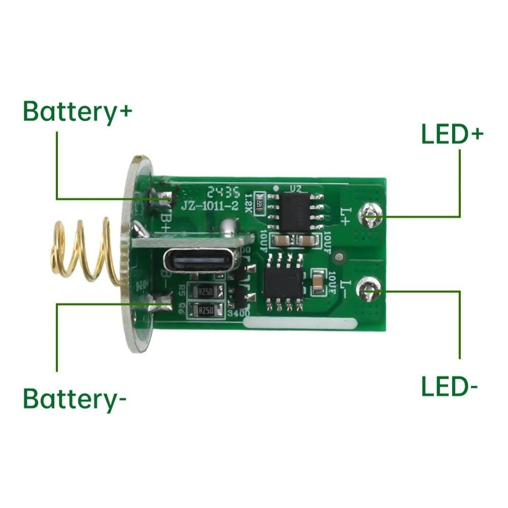 34 2V LED Driver Board Rechargeable Flashlight Switch PCB Circuit Board for DIY