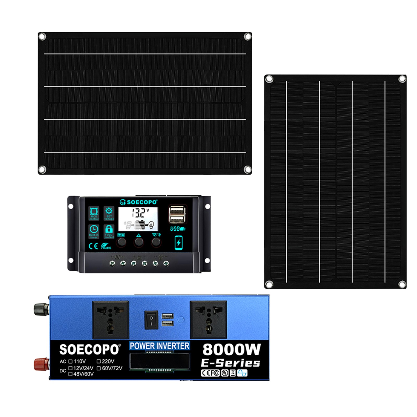 Robust 8000W Off-Grid Power Station Kit | Inverter, 100A Controllercf