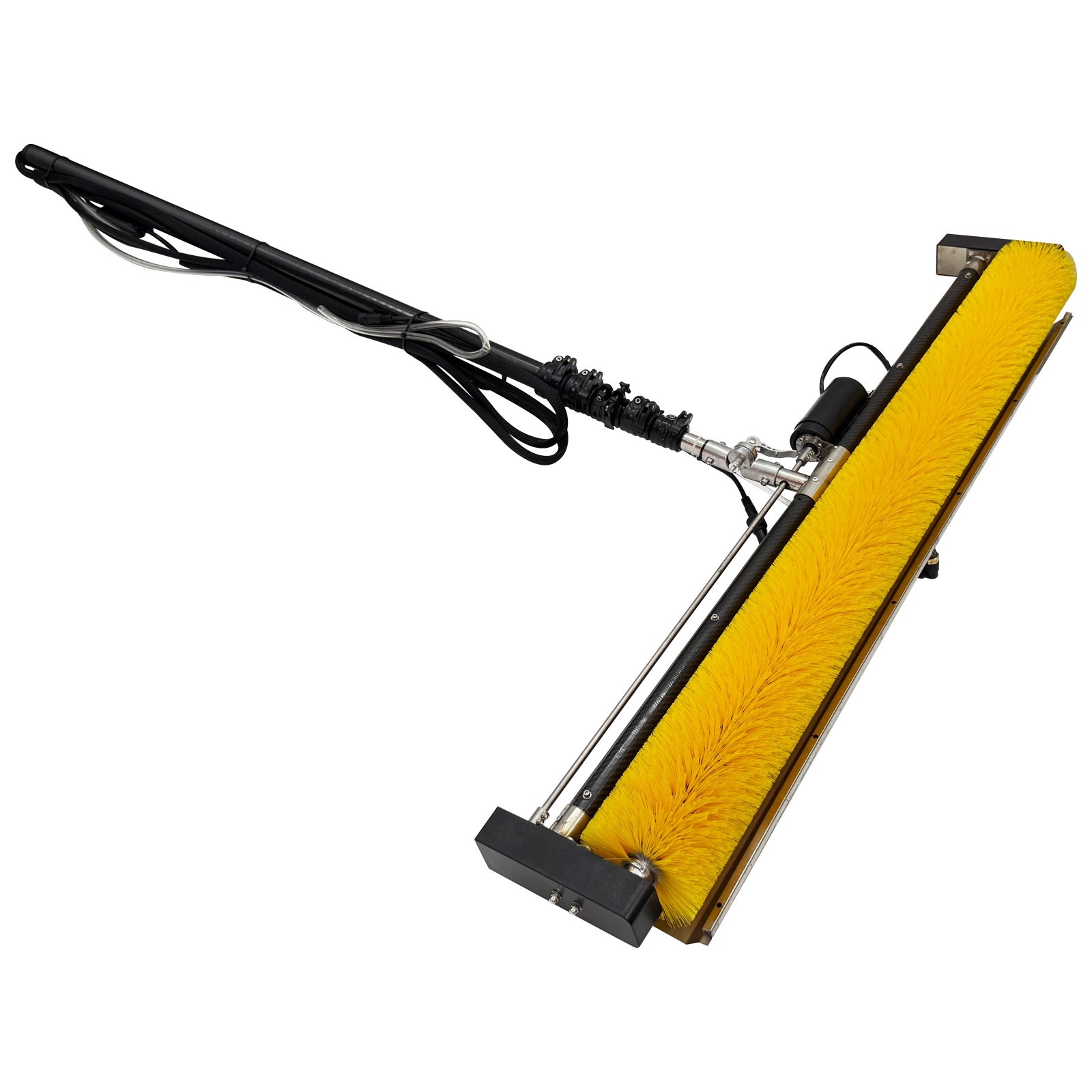 110V Solar Panel Cleaner 3.5m Pole 1.1m Brush for Roof PV System