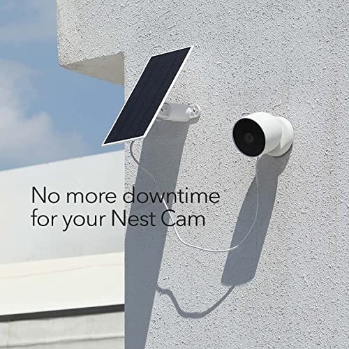 Solar Panel Charger for Google Nest Cam – 2.5W Outdoor/Indoor Solar Power, 1 Pac