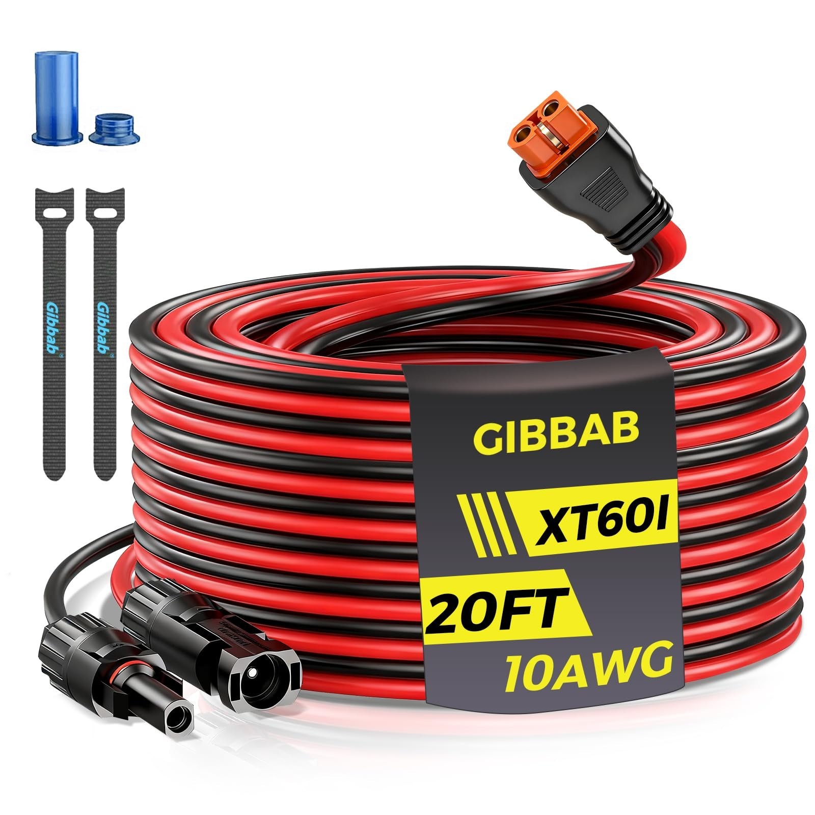 20FT 10AWG Solar Panel Connector XT60i-F Adapter Extension Cable for Power Stati