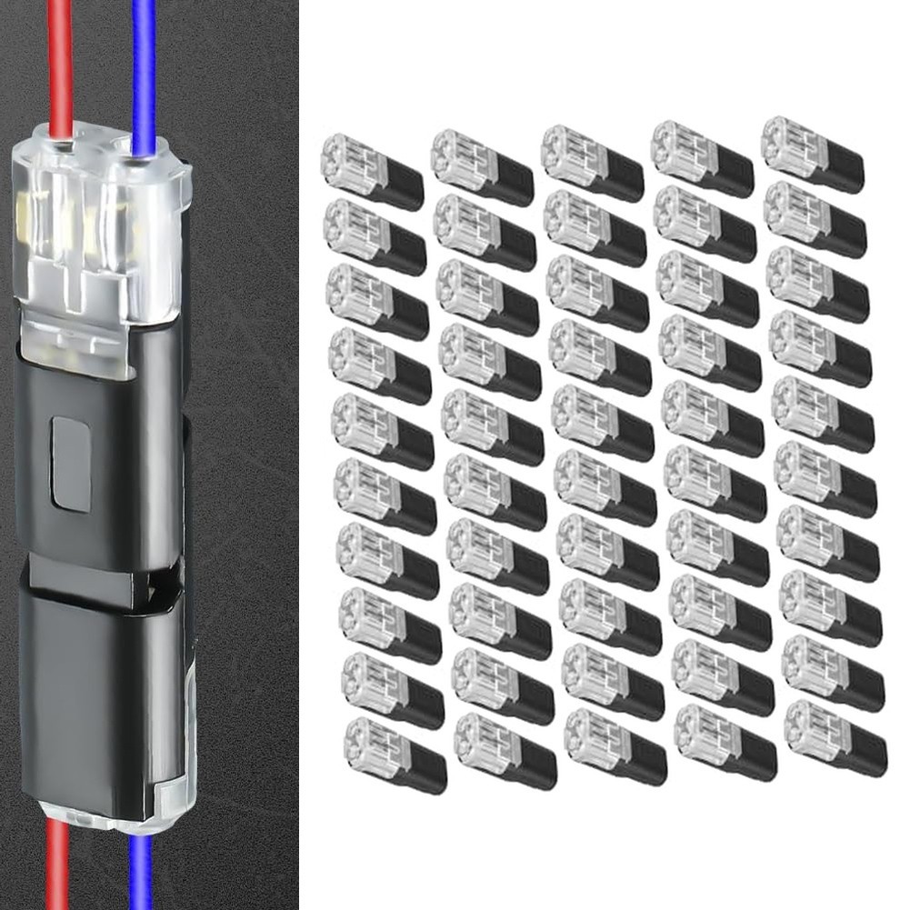 Flame Retardant Double Wire Plug-in Connector for LED Strips and Appliances
