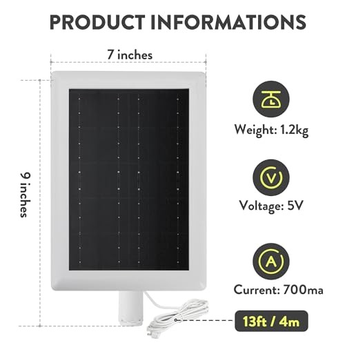 Ring Solar Panel(2nd Generation), 2-Pack 5W Ring Solar 5W–2Pack White(8.7inch)