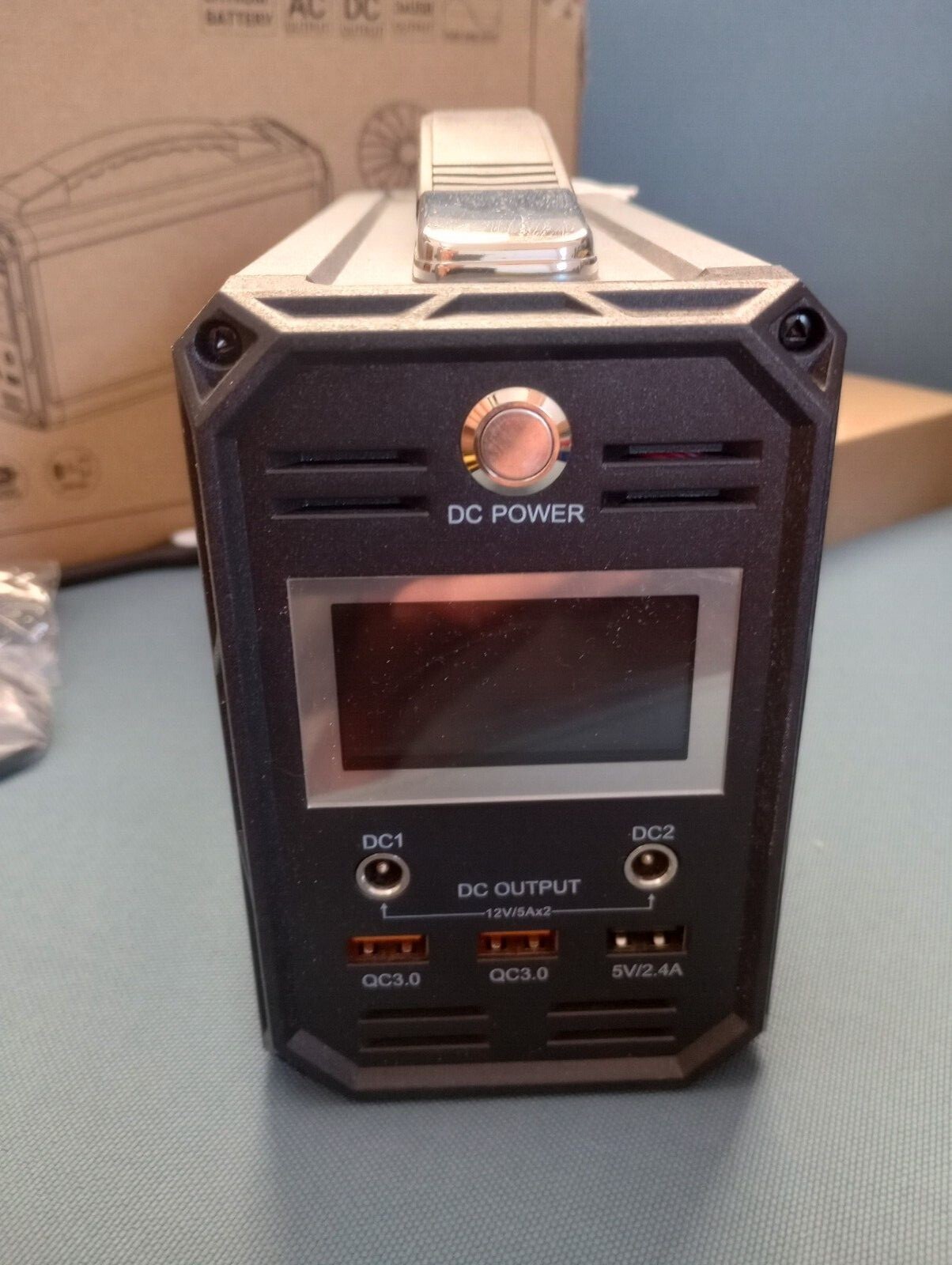 Flashfish 300 watt 3-way rechargeable solar power station battery pack.