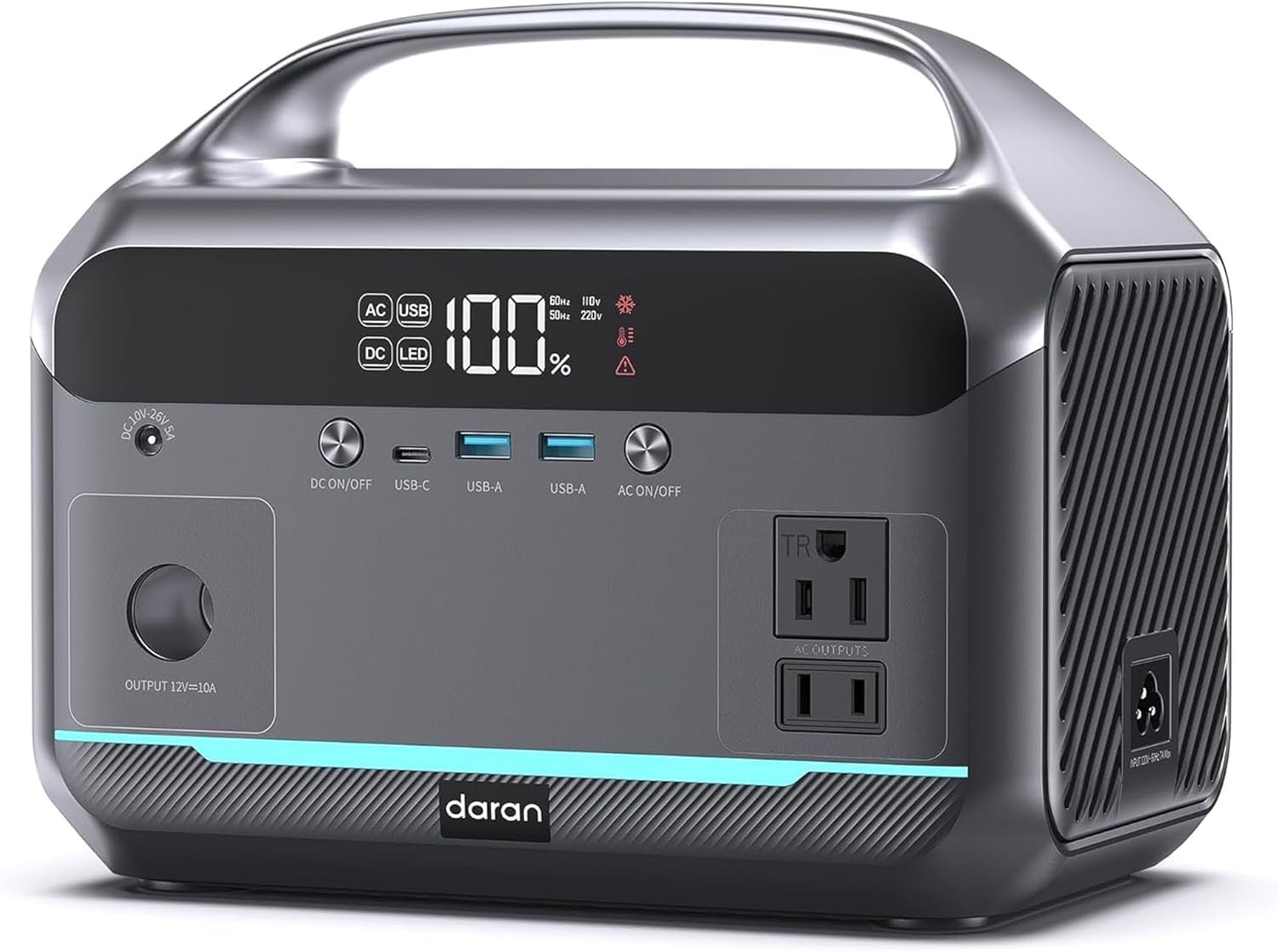 LiFeP04 Portable Power Station 600W Surge 288Wh
