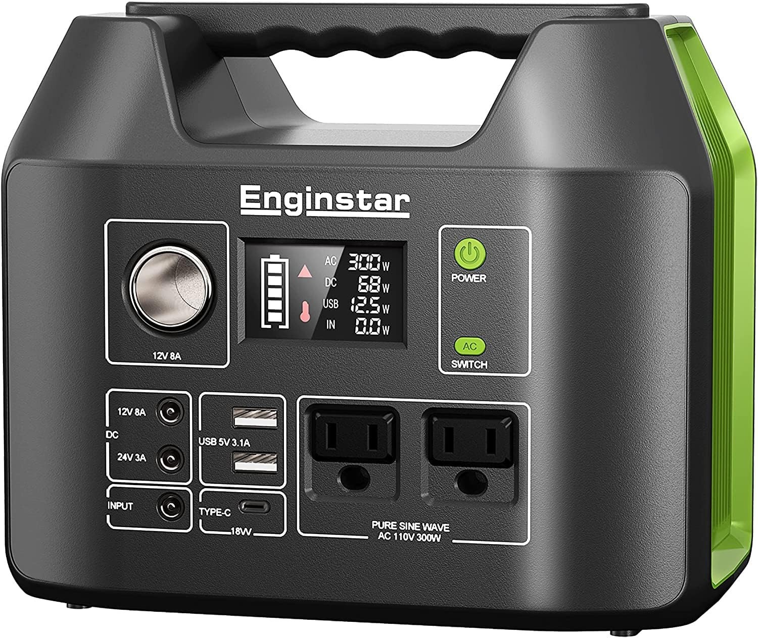 300W Portable Solar Generator, 296Wh Battery Power for Camping & RV Adventures