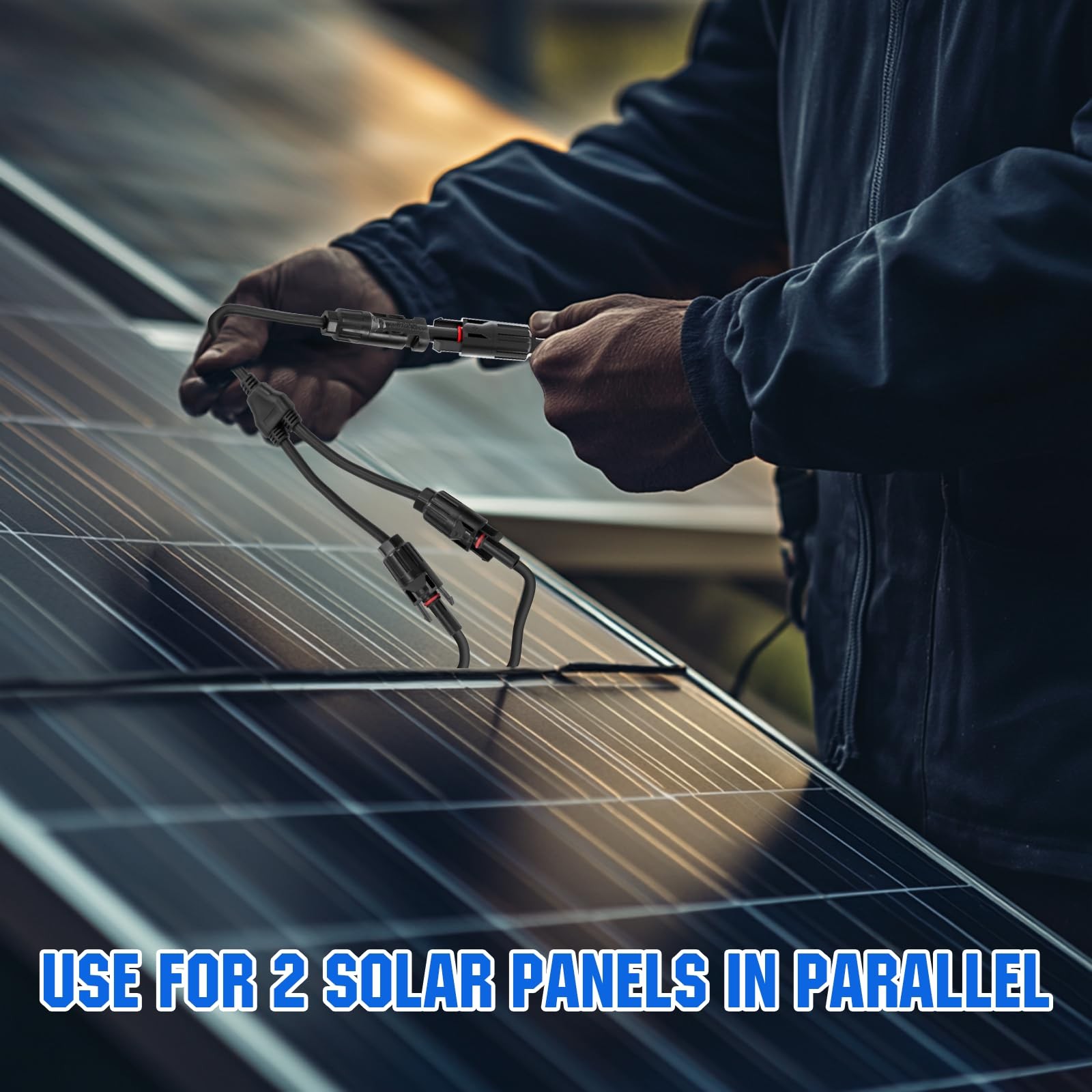 ECO-WORTHY Solar Connectors Y Branch Parallel PV Adapter Cable Wire Plug Tool…