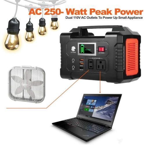 200W Portable Power Station Portable Generator Emergency Power Supply 110V