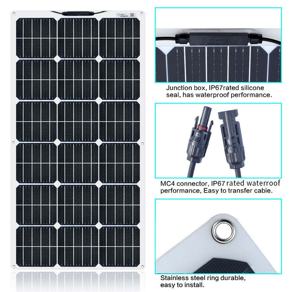 150 Watts Solar Panel Kit 12V Battery Charger with Controller Caravan Boat