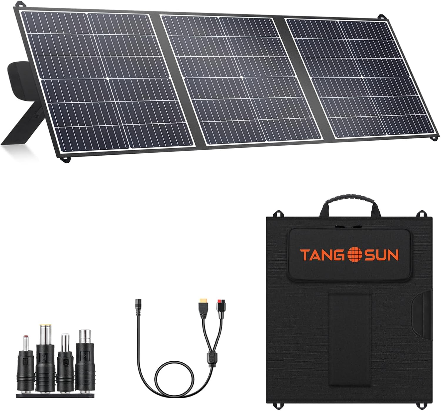 100W Portable Solar Panel, 20V Foldable Solar Charger with USB-A QC3.0 & Type-C