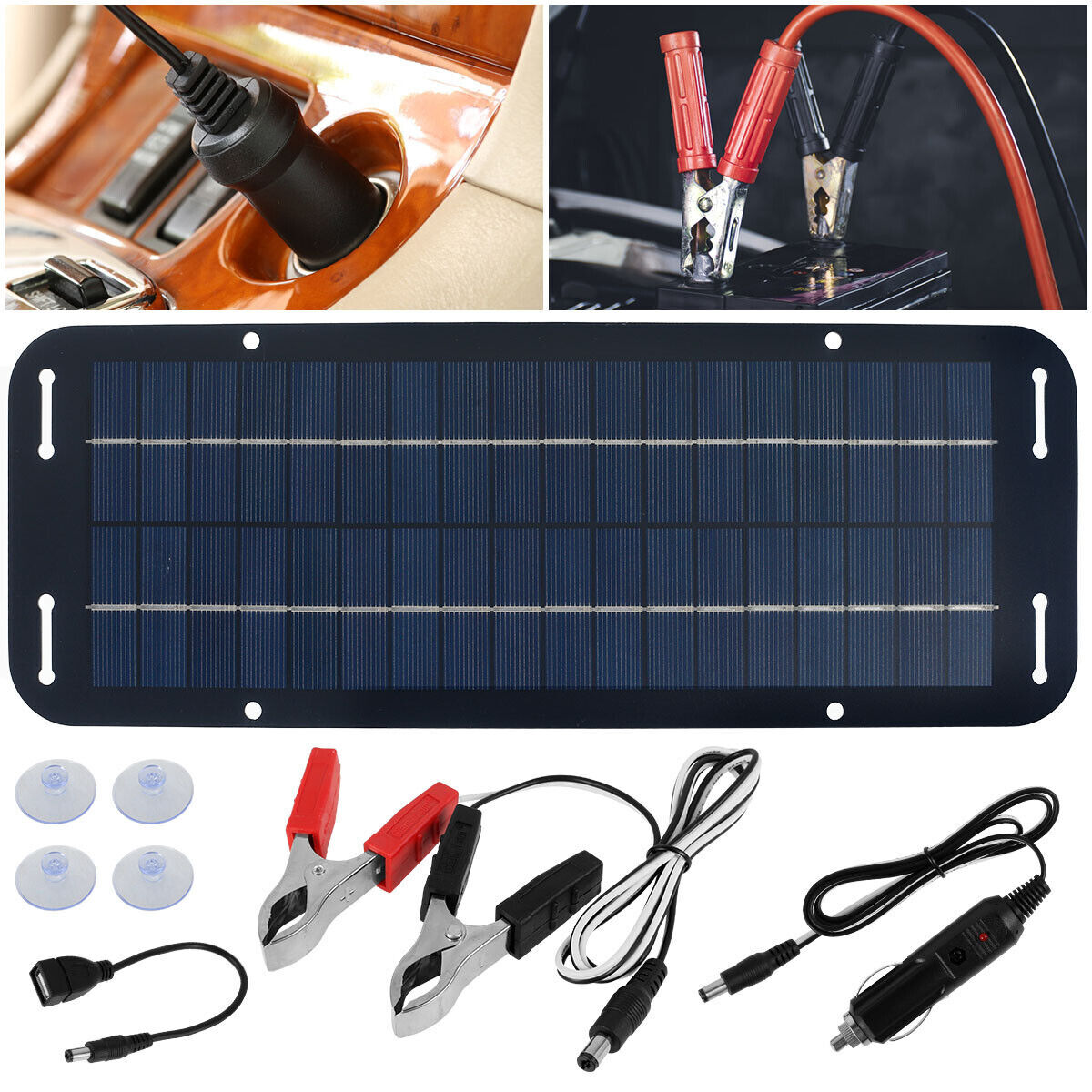 30W Solar Panel Kit 12 Volt Trickle Charger Battery Charger Maintenance Boat Car