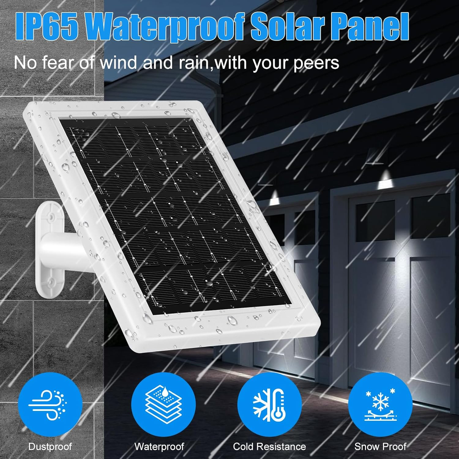 Solar Panel Charger,Solar Panels for Security Camera, Solar Panel with Micro USB