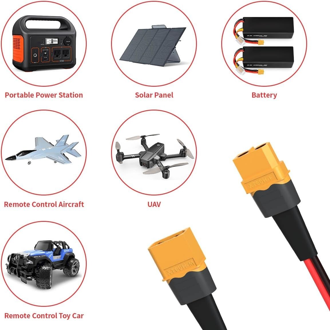 Efficient 10AWG 50FT XT60 Extension Cable for Seamless Outdoor Power Connections