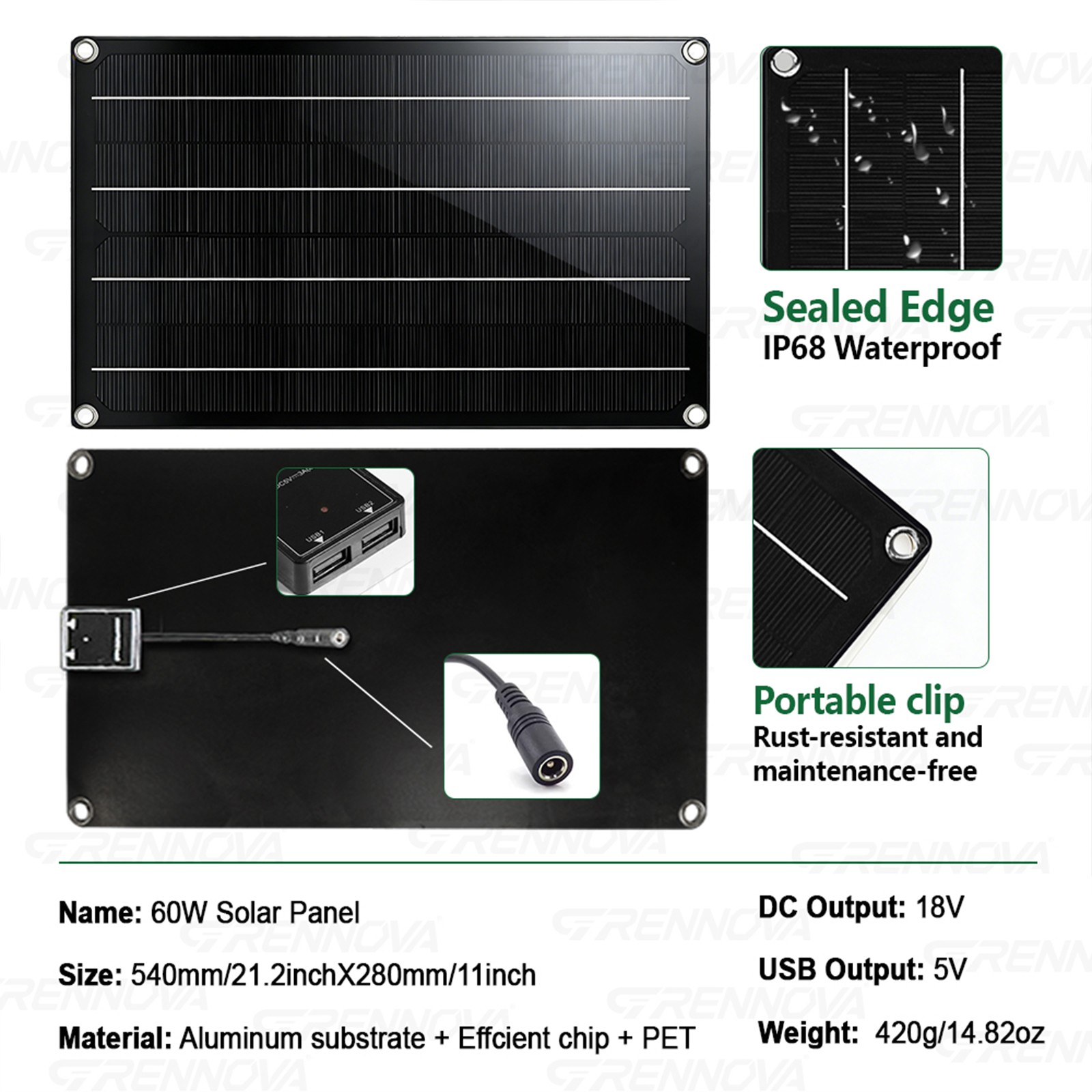 Grennova 2600W Off-Grid Solar System 60A MPPT Inverter Powers
