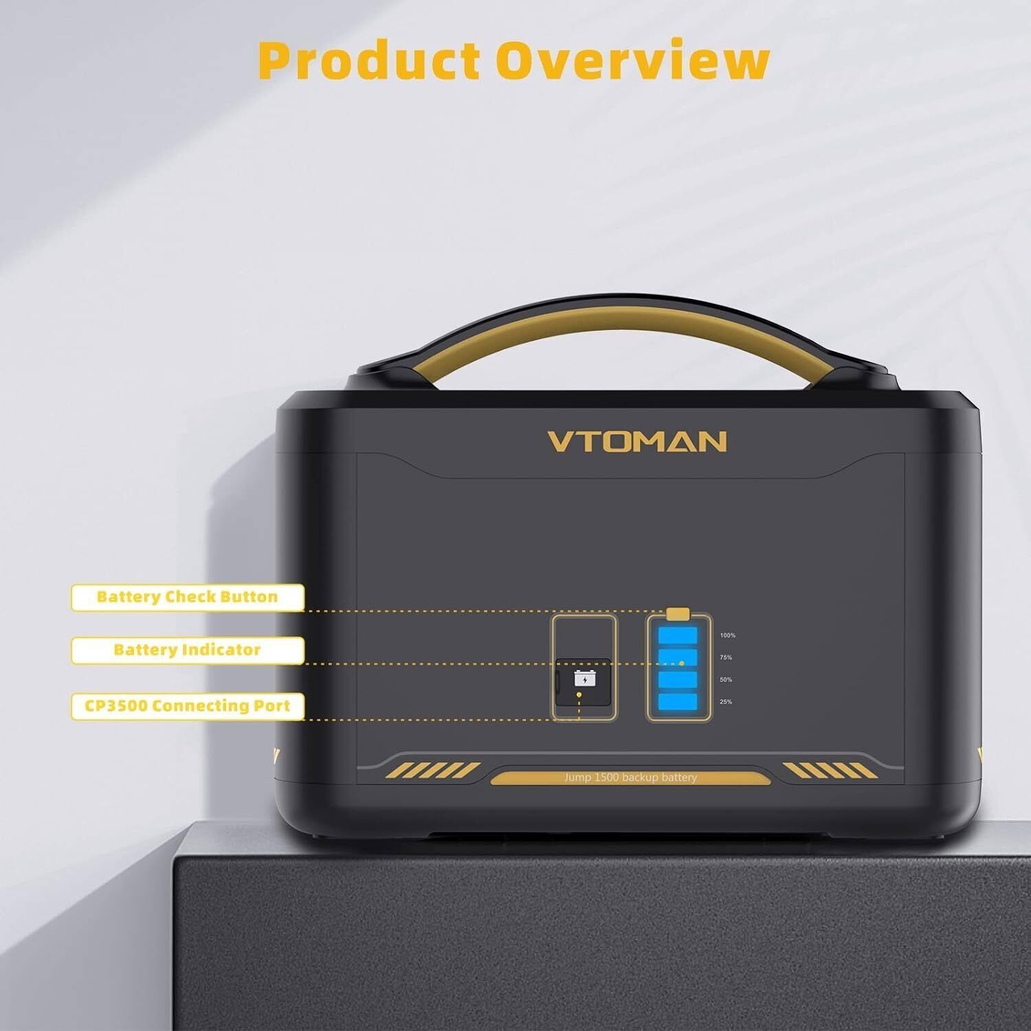 VTOMAN Jump 1800 Portable Power Station 1800W With Extra Battery 3096Wh Capacity