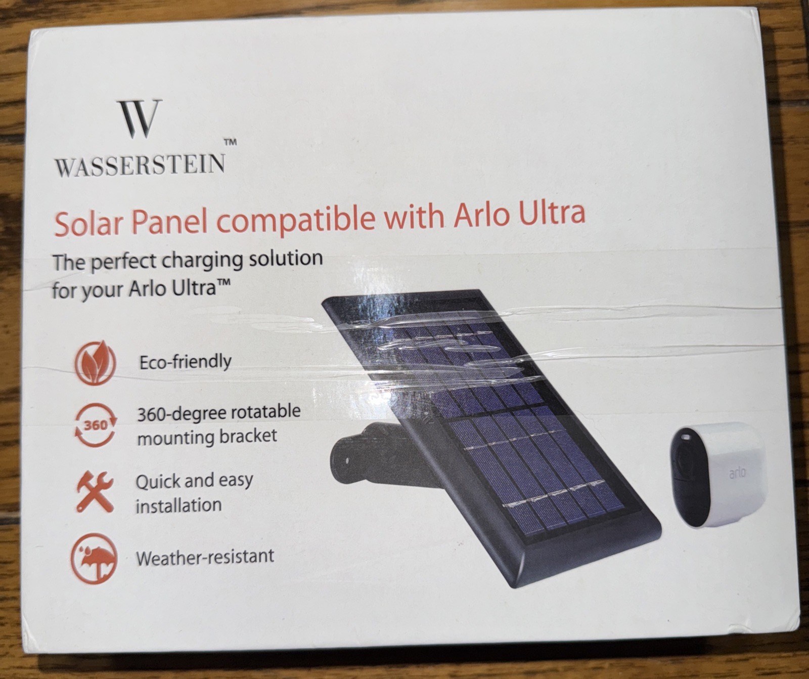 Wasserstein Charging Solar Panel Wired Compatible With Arlo Ultra