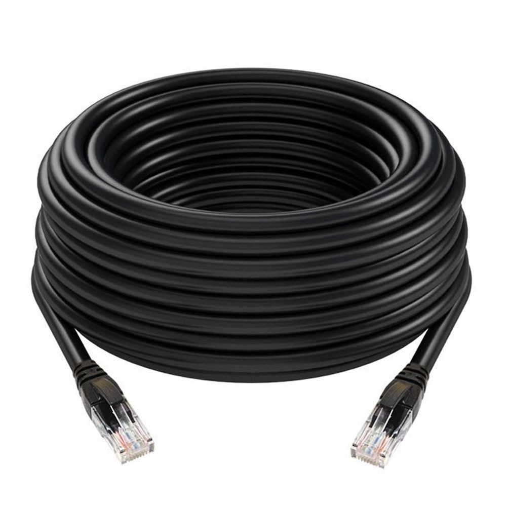 10m CAT 6 Network Cable for High Speed Ethernet Connection White Black