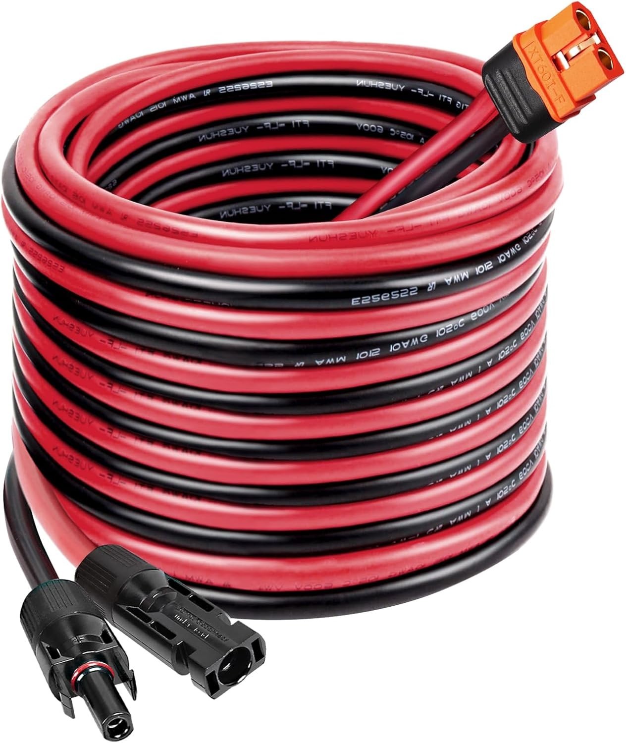 25FT 10AWG XT60i Solar Cable – Waterproof Connector for Security