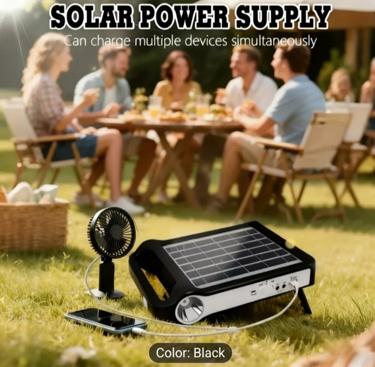 Portable Solar Power Storage Generator System With Usb 5v Solar Panel Energy…
