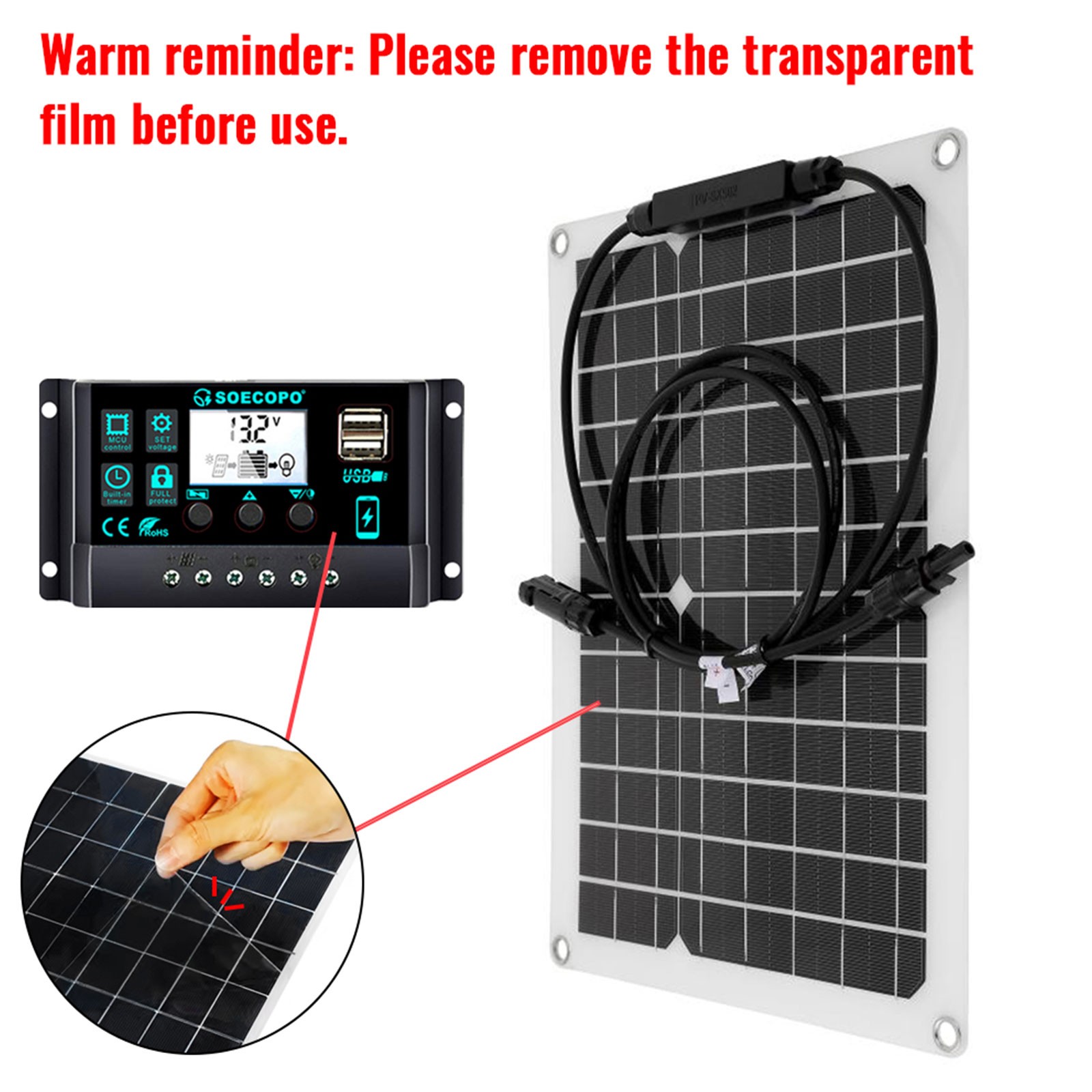 7000W Solar System Kit 12V To 110V/220V Off-Grid Inverter System 100A Controller