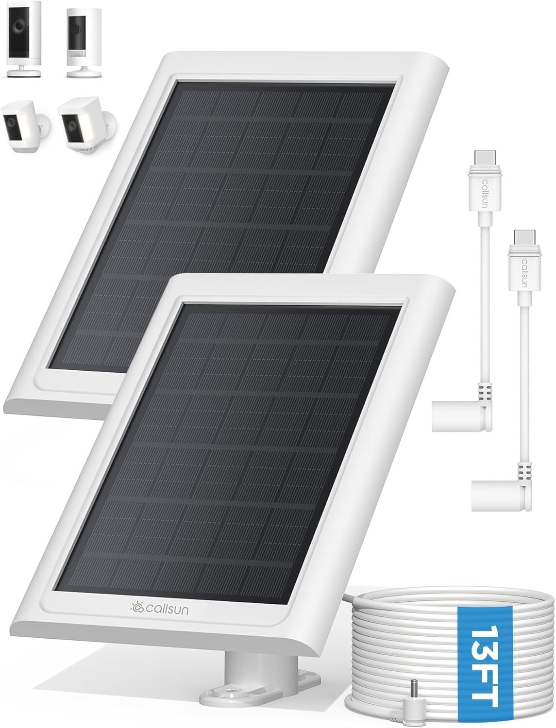 Compact & Efficient 13ft Solar Panels for Ring Battery Cameras – Easy Install