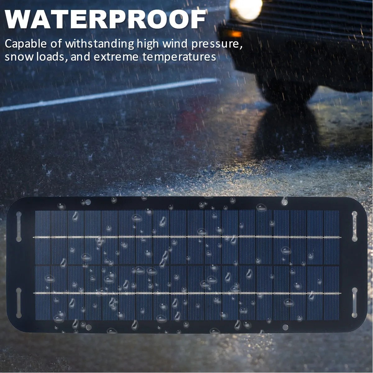 30W Solar Panel 12V Trickle Charger Battery Charger Kit Maintainer Boat RV Car