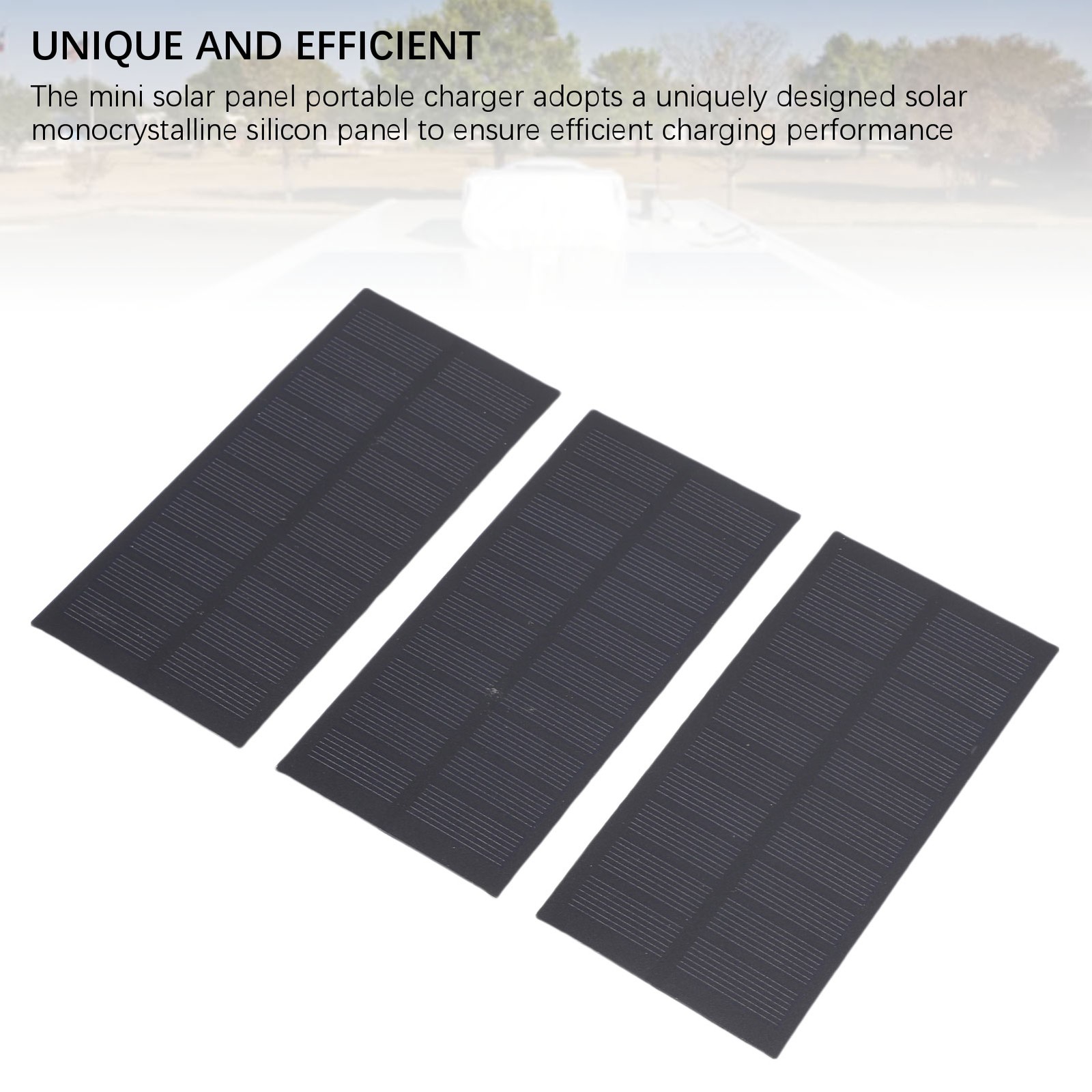 3Pcs Mini Solar Panel Charger 1.3W Monocrystalline PET For Battery Mobile P KQIY