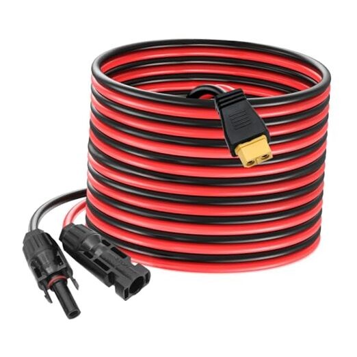 Bateria Power Solar to XT60 Charge Extension Cable Solar Panel 20FT-6M 12AWG
