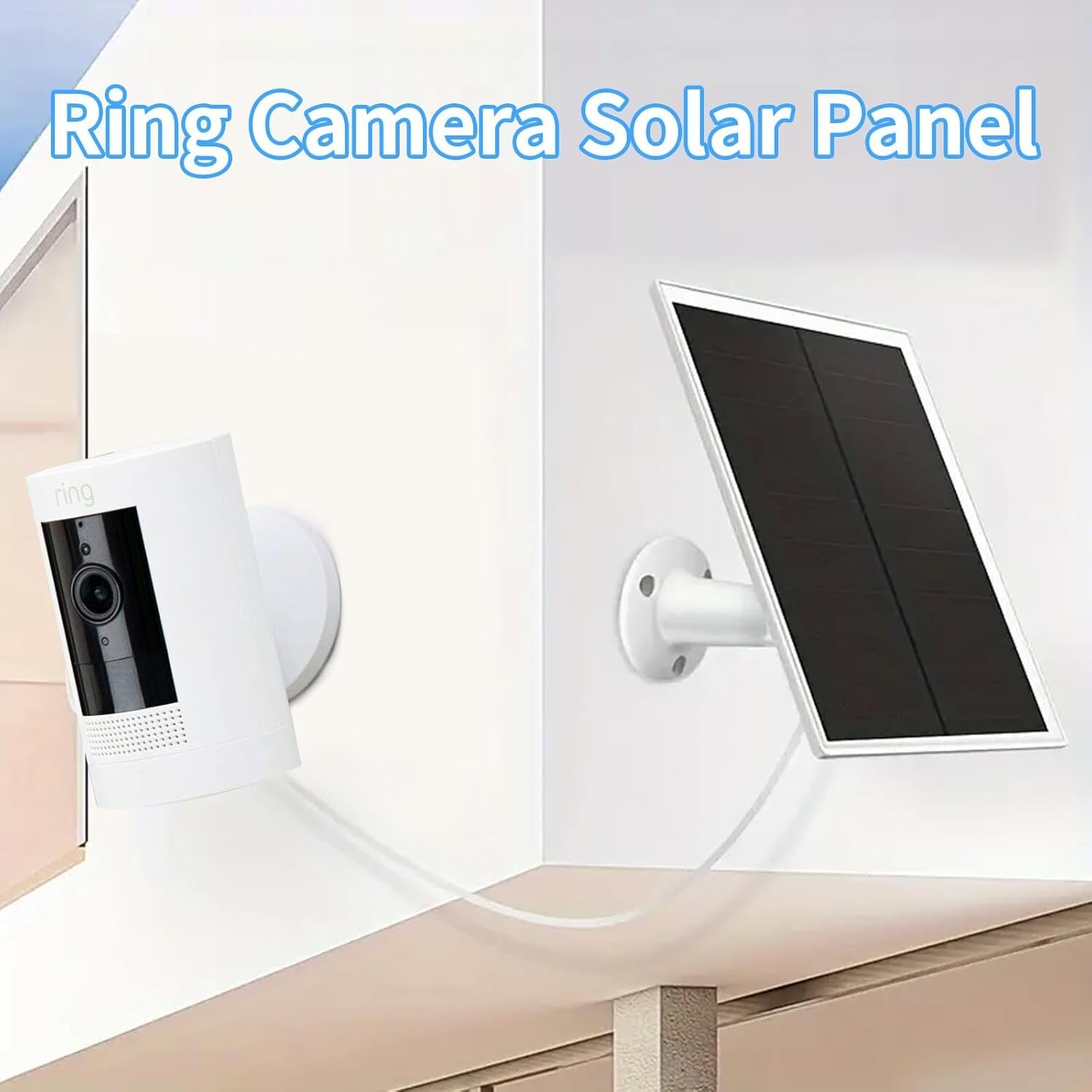Solar Panel Charger for Ring Stick Up Cam, Cam Pro, 1Pack
