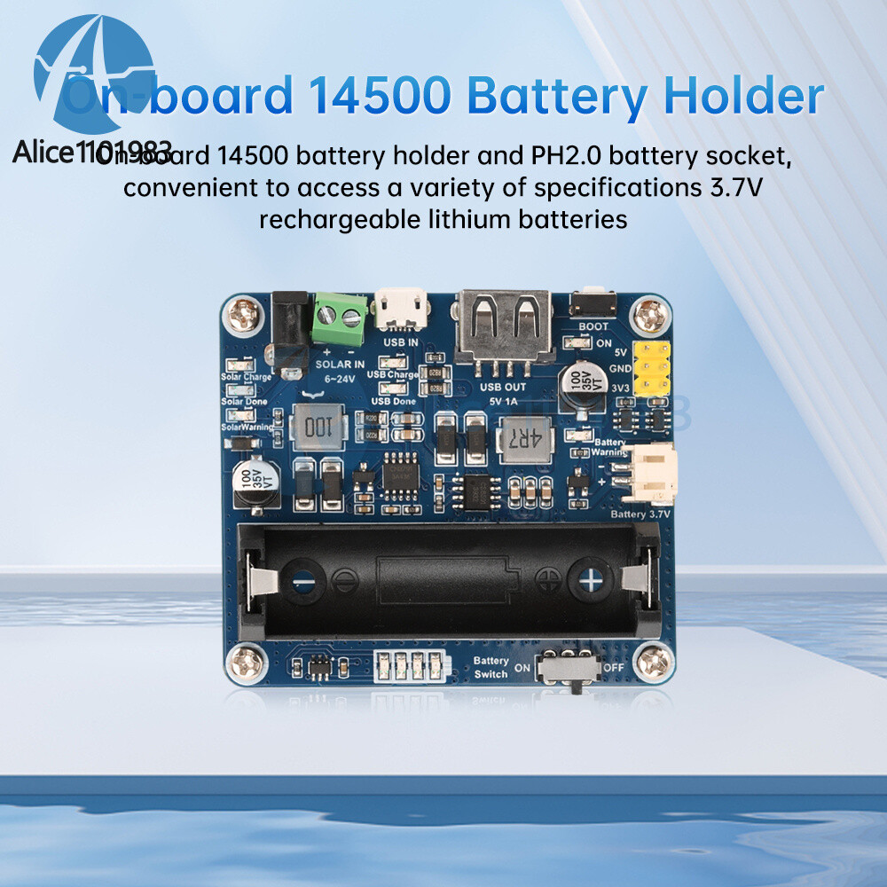 Power Manager Module for 6V~24V Solar Panel Support MPPT USB Battery Charging