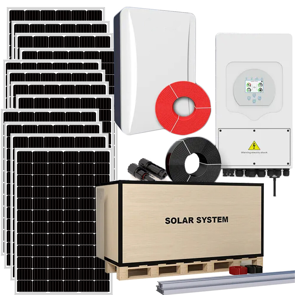 5000W 48V Solar Power Complete Kit Inverter+ LiFePO4 Battery+ Photovoltaic panel