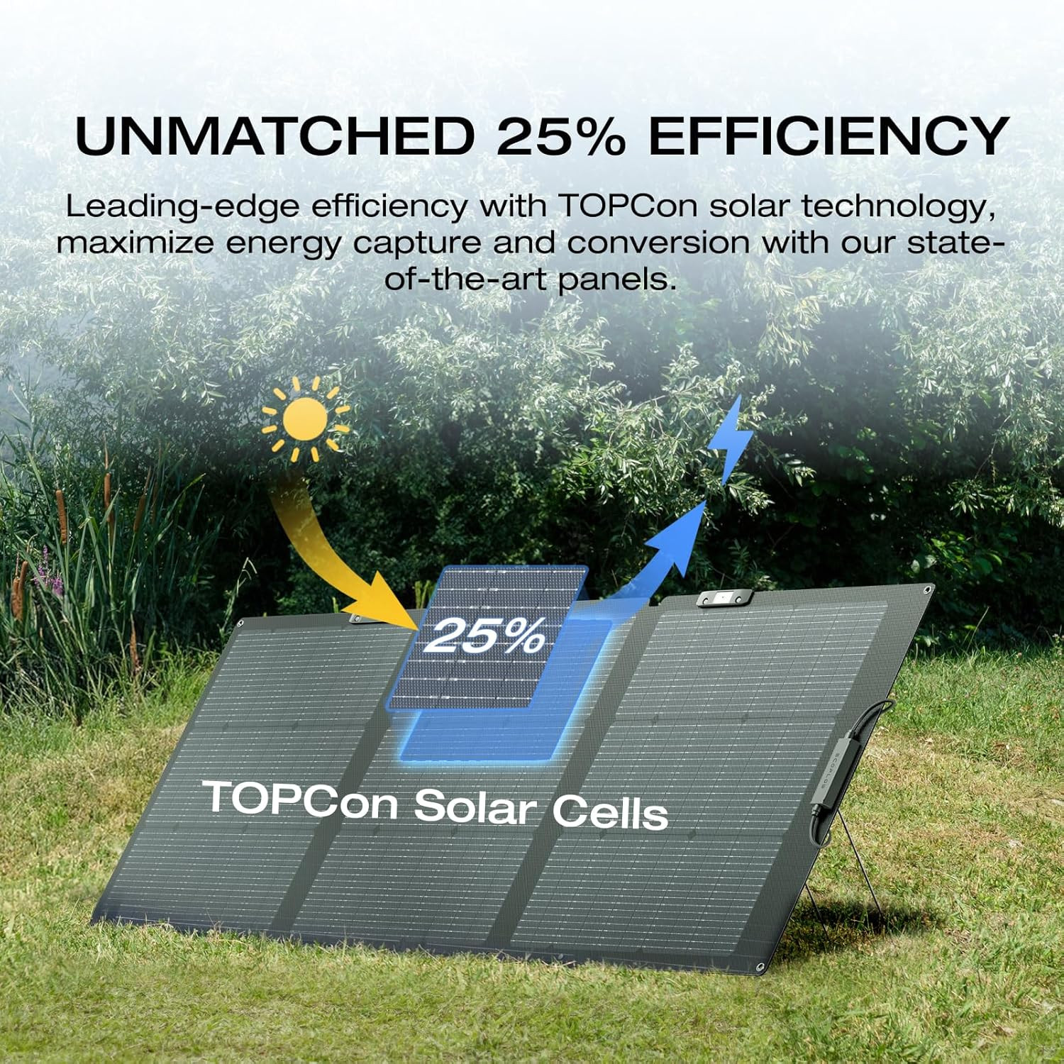 EF ECOFLOW 160 Watt Portable Solar Panel for Power Stations, 25% High Conversion