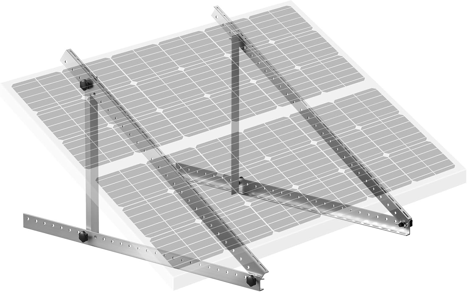50-Inch Solar Panel Mounting Brackets, 0 to 90° Adjustable Tilt Mount Brackets S