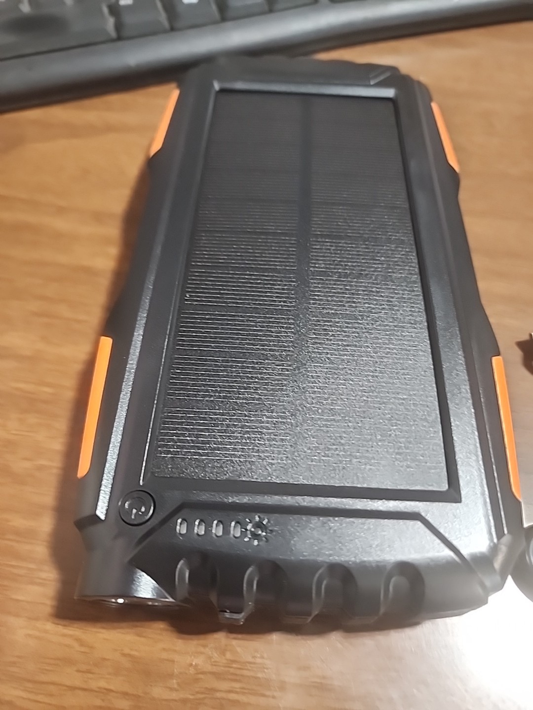 Solar Charger Power Bank – Portable Solar Phone Charger with LED Flashlight Blue