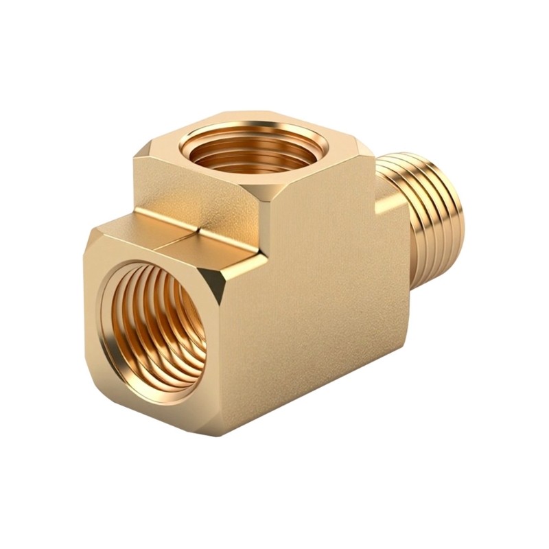 Instrument Line Brass Branch Fitting with Square Body Service Use for Repair Use