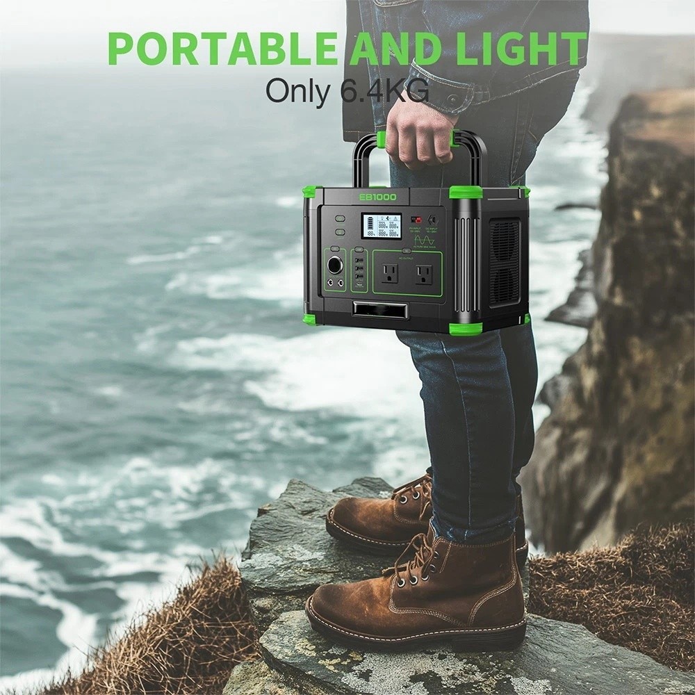 1000W 999Wh Charger Generator Power Station Portable LiFePo4 Battery For Travel