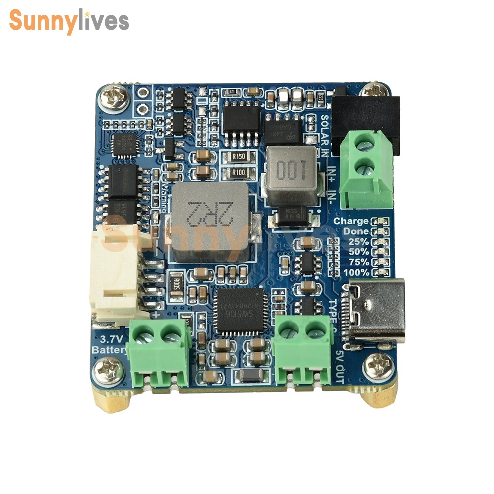 6-24V Solar Panel Power Management Module 5V 3A Supports MPPT, PD QC FCP SFCP