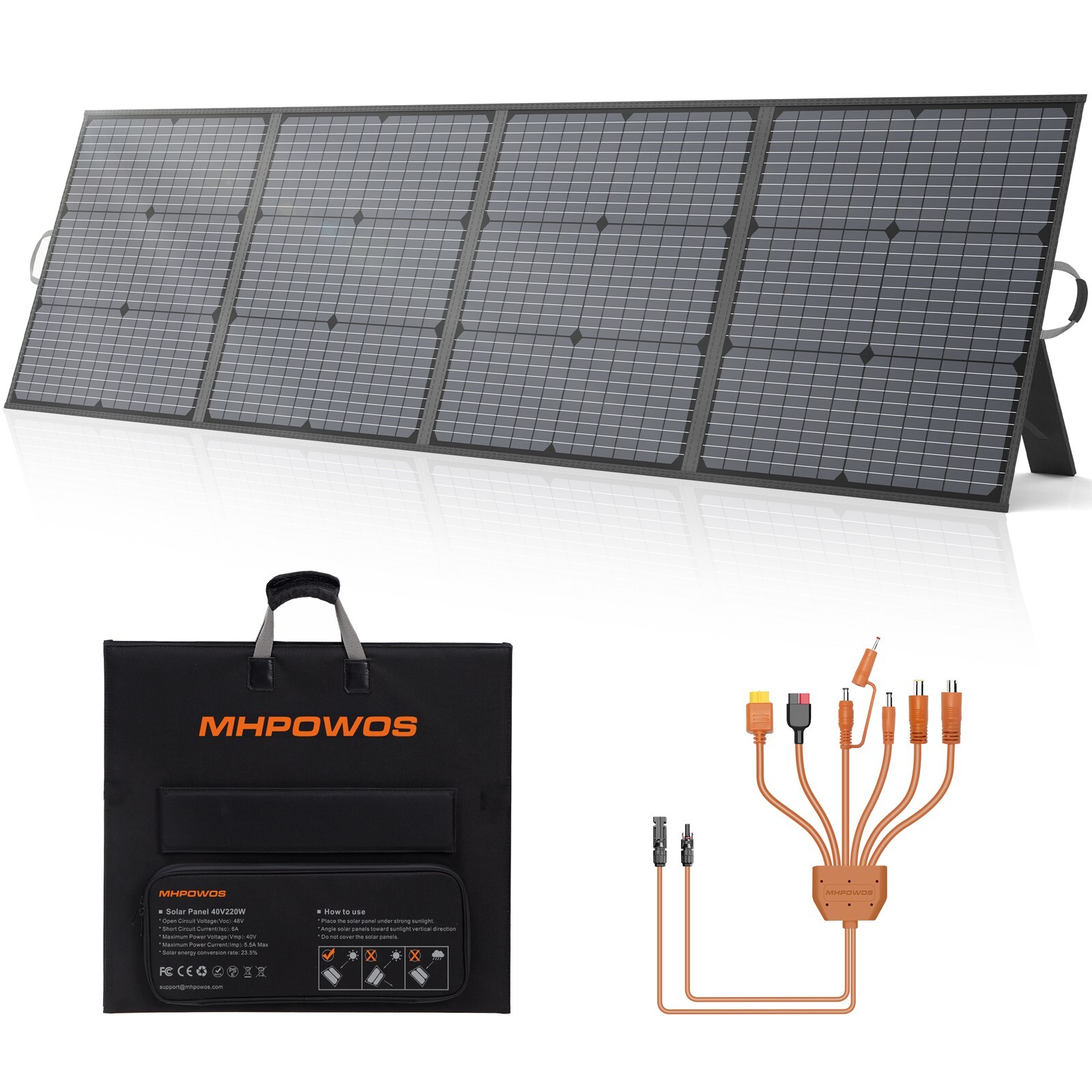 Solar Panels 220W 400W Solar Charger for Anker SOLIX C1000 Jackery Explorer 1000