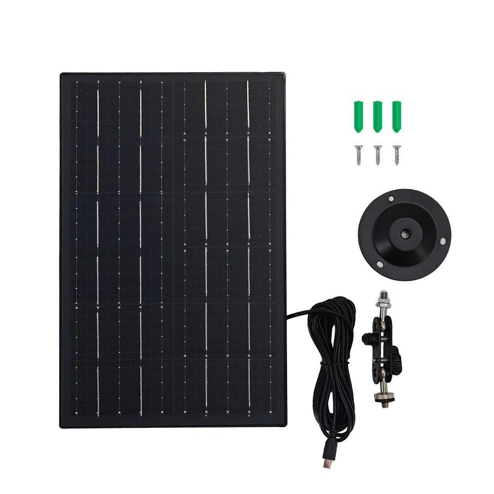 20W / 10W 5V Solar Panel for Security Camera Type-C Port Charger for CCTV Cam