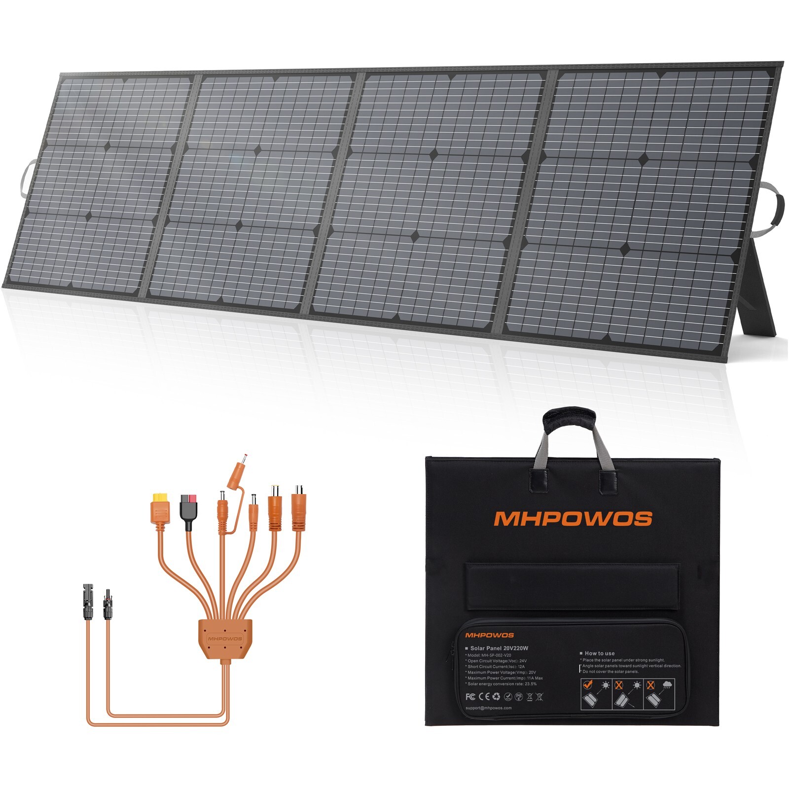 220W Solar Panel kit 20V for Ecoflow RIVER 2 RIVER 3 Power station Refurbished