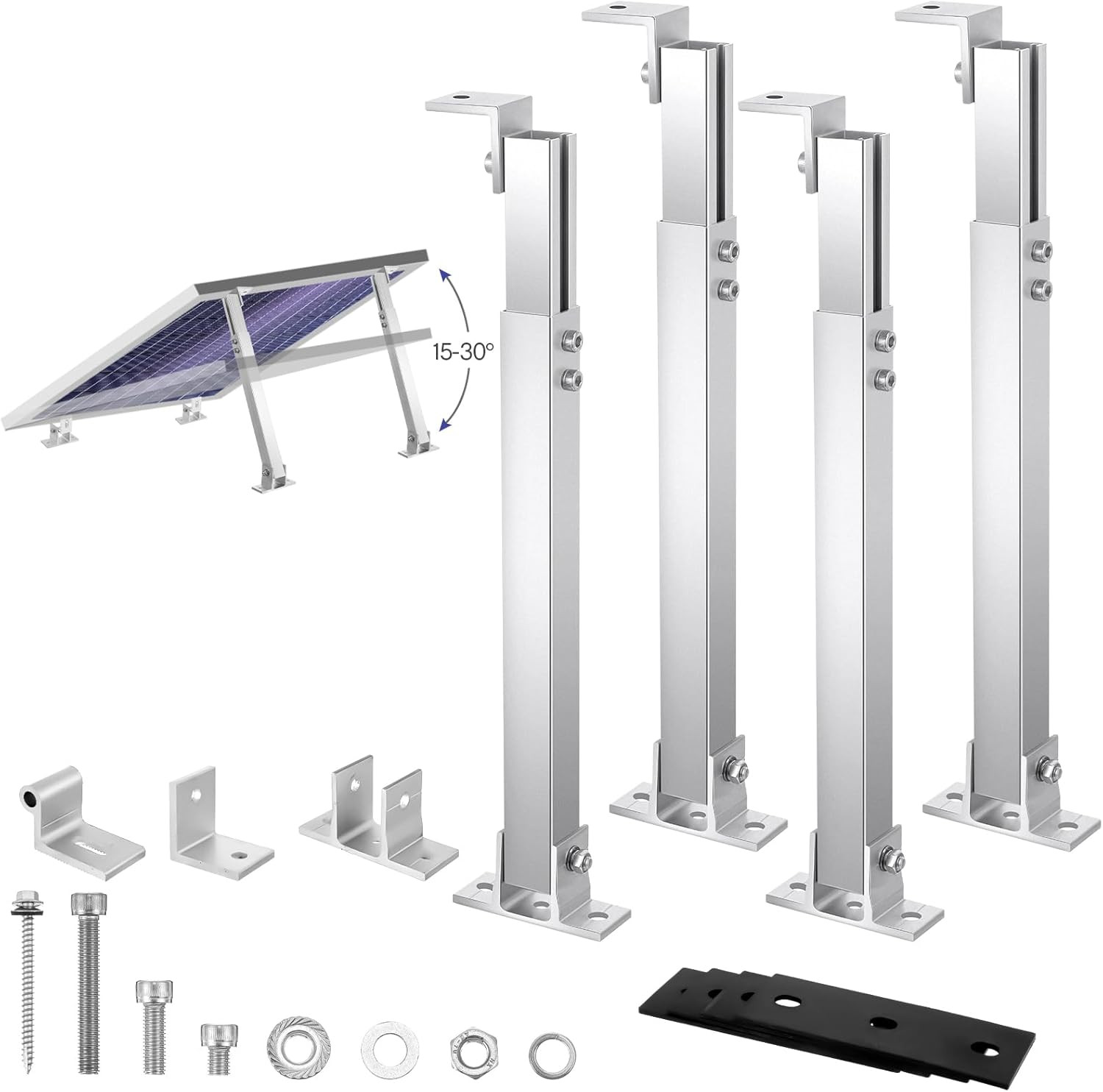 4 Pcs Adjustable Solar Panel Tilt Mount Brackets Aluminum Alloy Solar Panel Moun