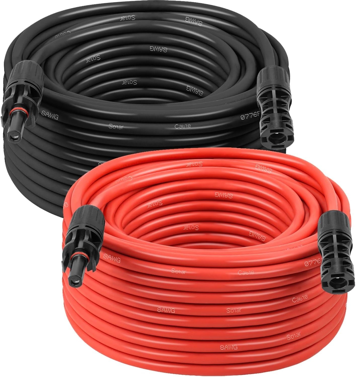 High-Quality 50FT 8AWG Solar Extension Cable – Double Insulation & Rated