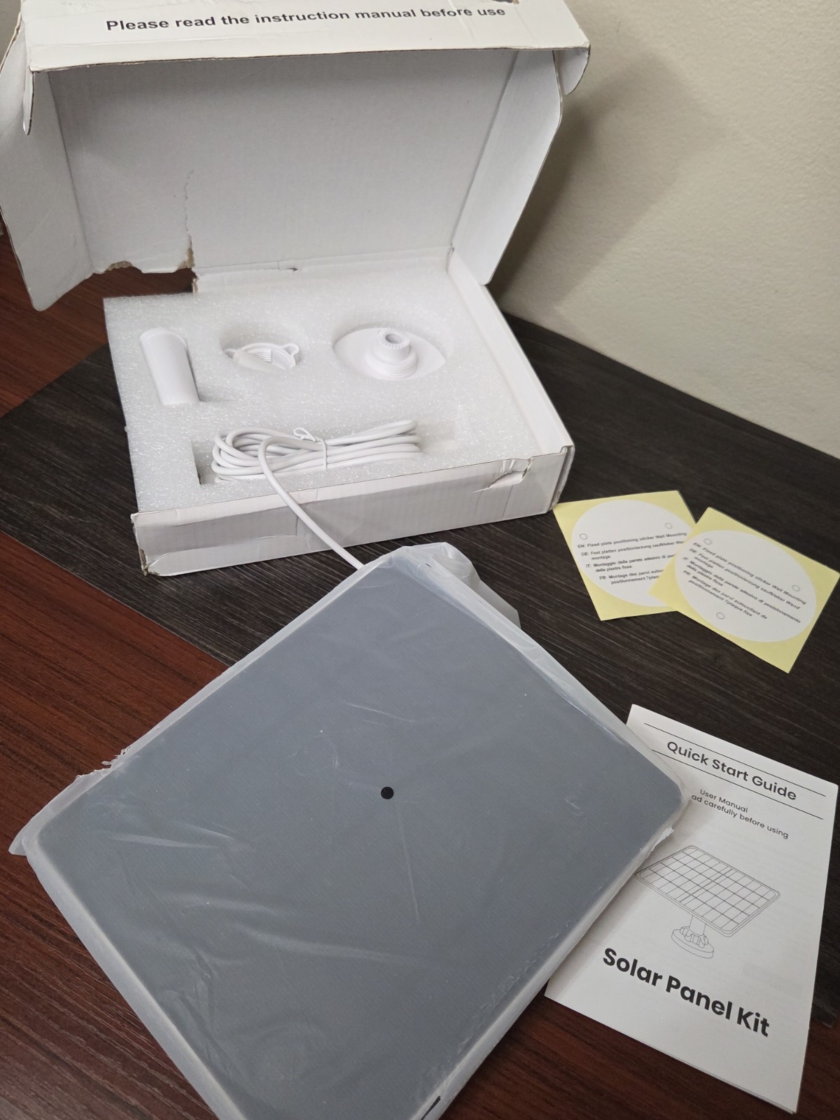 Solar panel kit for Doorbell camera or floodlight READ