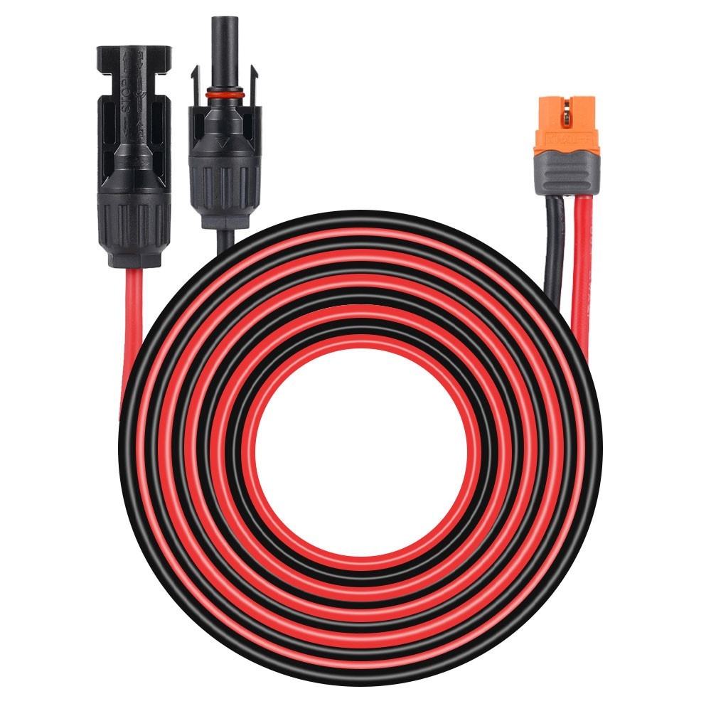 12 AWG XT60i Female to Solar Connector Solar Panel Extension Charging Cable USA
