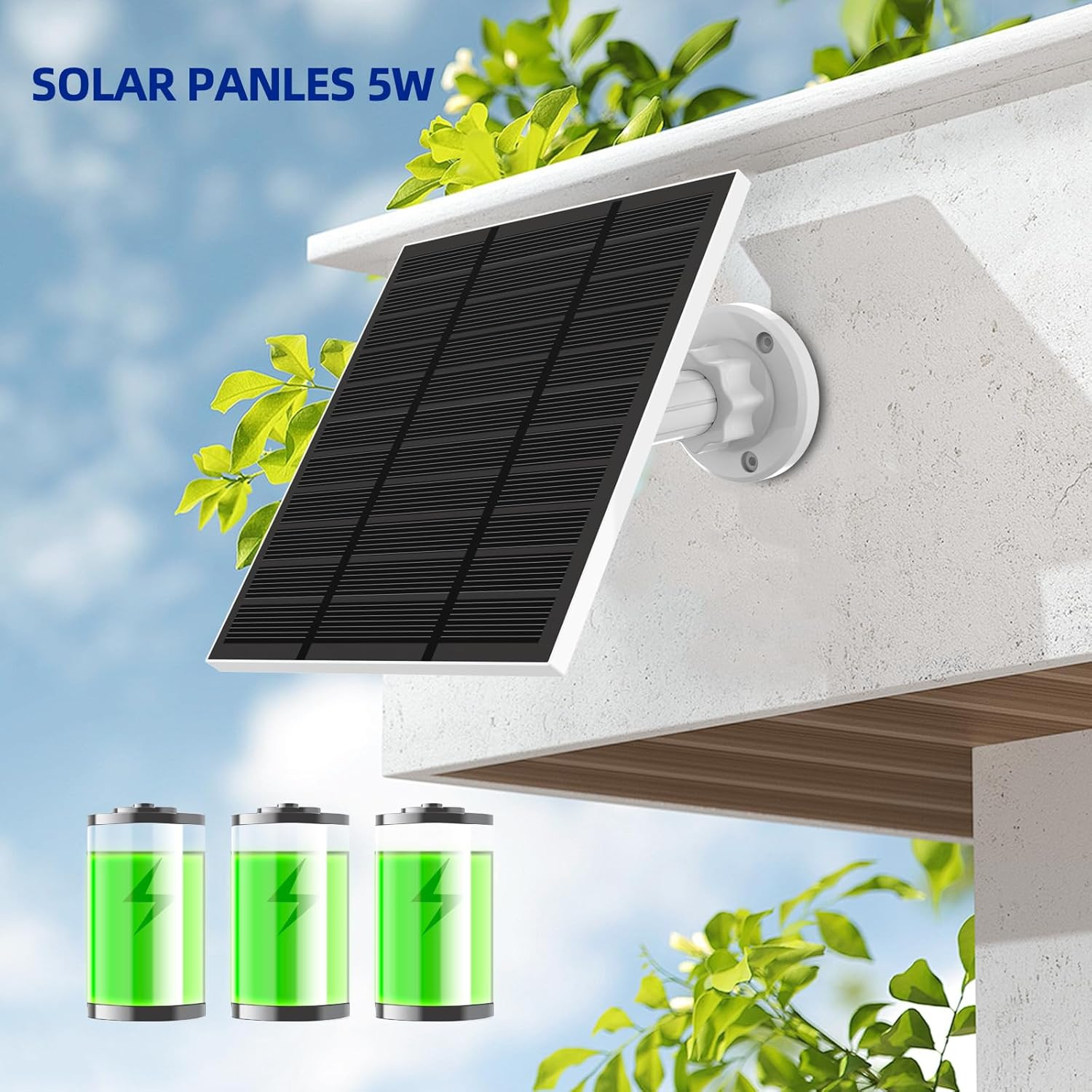 Solar Panels for Ring Camera Outdoor (New Generation)) 5W 5V Solar Panel Charger