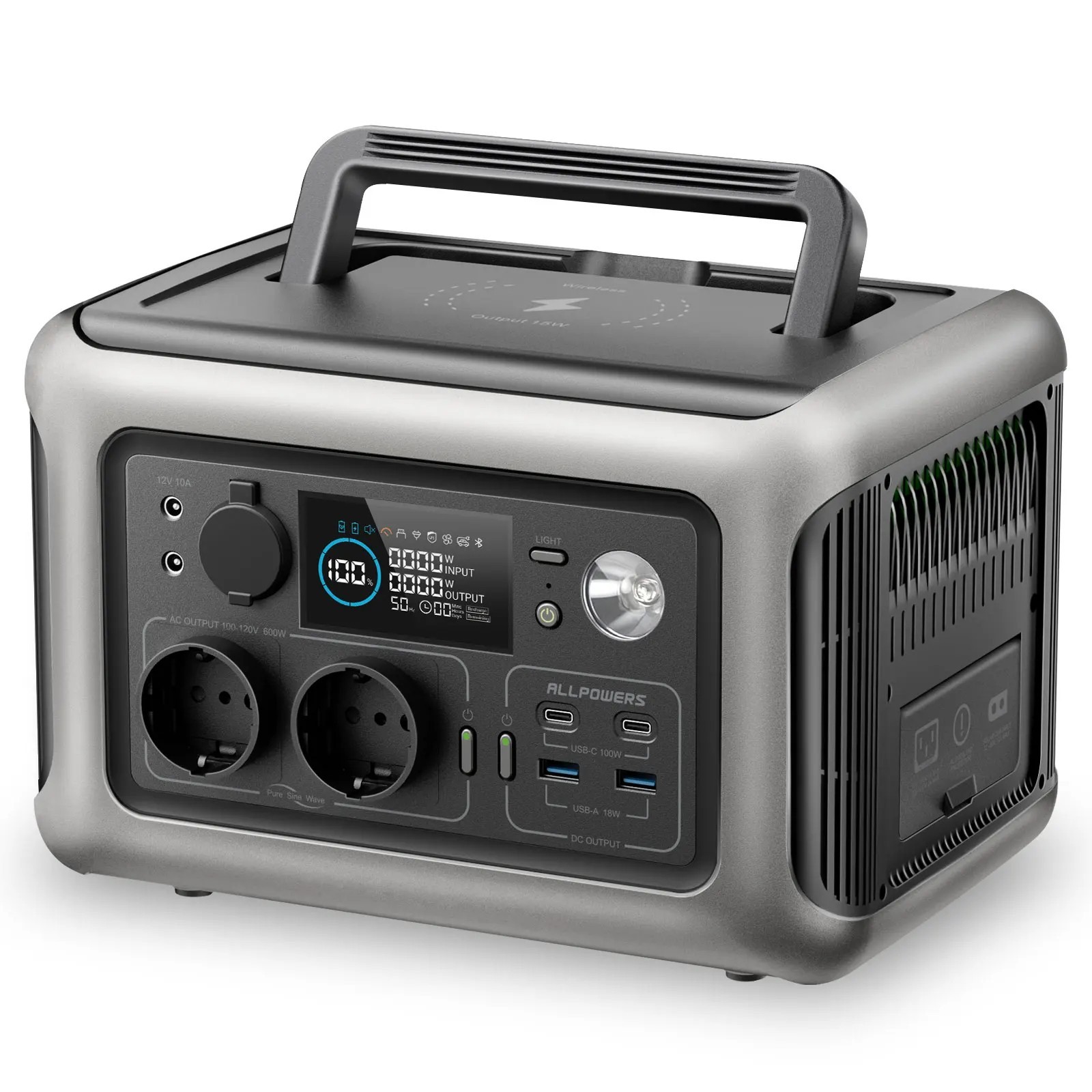 ALLPOWERS R600 Portable Power Station with Optional Solar Panel – 299Wh LiFePO4