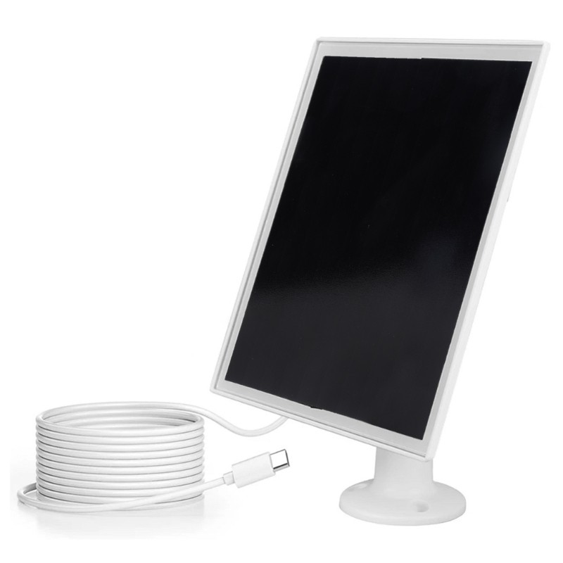 6W Solar Power Source 5V Type C for Wireless Camera IP65 Waterproof Solar Panel