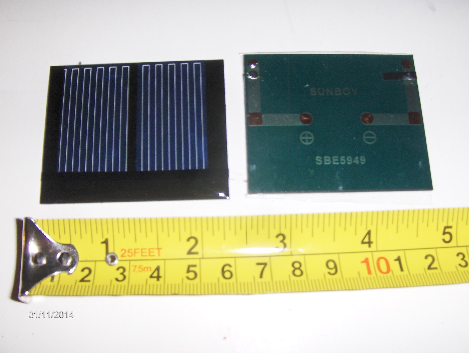 1V x 300 mA. Mini Solar Panel encapsulated virtually indestructible