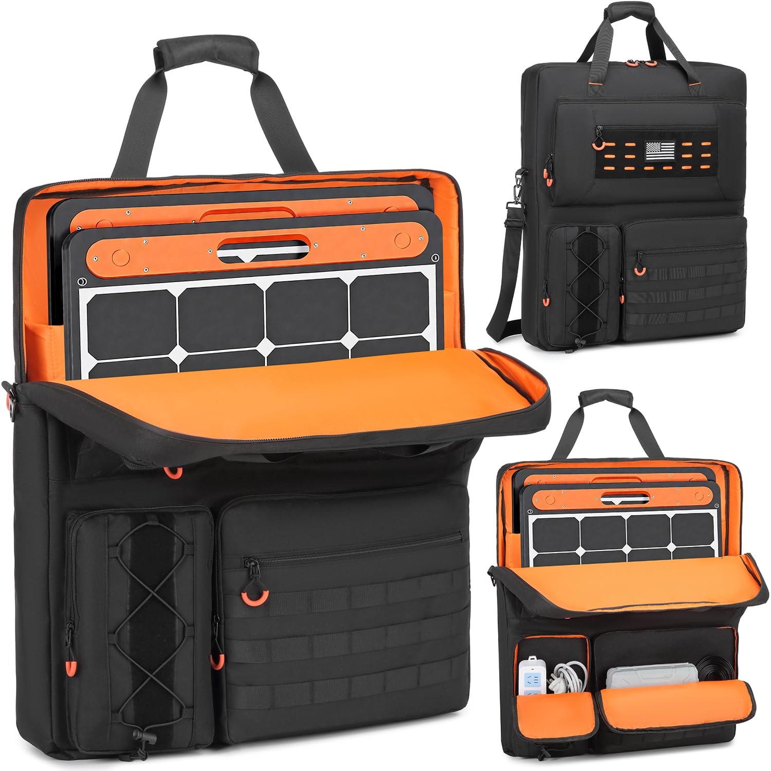 BISKLNDN Tactical Solar Panel Carrying Case for Jackery SolarSaga 100W 100X 2…